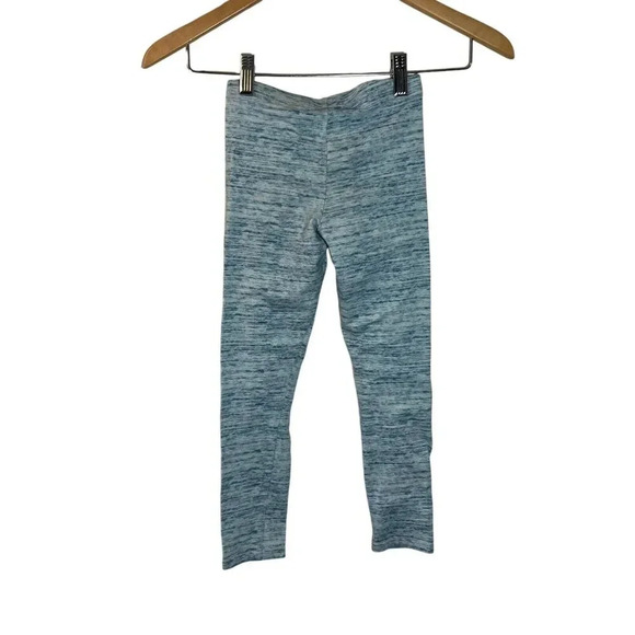 Old Navy Girls Activewear Stretch Leggings Size Small 6-7 Blue Striped Pull On - Picture 2 of 4